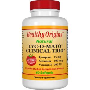 Ликопин + Селен + Витамин Е, Clinical Trio, Lyc-O-Mato, Healthy Origins, 60 желатиновых капсул / HO15102
