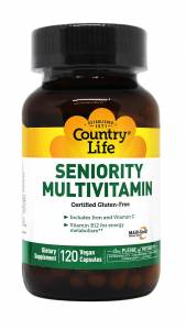 Мультивитамины для Пожилых, Country Life, 120 гелевых капсул