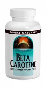 Бета Каротин (Витамин А) 25000IU, Source Naturals, 100 желатиновых капсул / SN0403