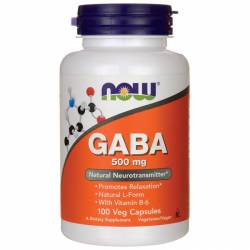 ГАБА + витамин Б-6 (GABA + B-6), 500 мг + 2 мг, 100 капсул / NF0087