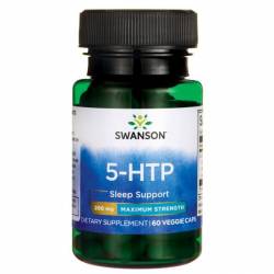 Антидепрессант высокой концентрации 5-НТР / Maximum Strength 5-HTP, 200 мг 60 вегетарианских капсул / SW-00963