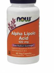 Альфа-липоевая кислота с витаминами С и Е / NOW - Alpha Lipoic Acid 100mg (60 caps)