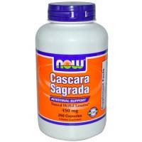 Каскара Саграда / Cascara Sagrada - Натуральное слабительное, очистка организма от шлаков, 450 мг 250 капсул / NOW-4623