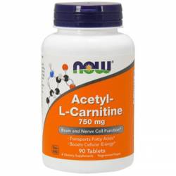 Ацетил-Л-Карнитин / NOW - Acetyl-L-Carnitine 750mg (90 tablets) / NOW-0081