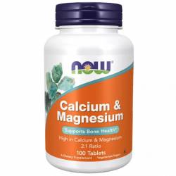 Кальций и магний / NOW - Calcium & Magnesium (100 tabs), USA / NF1270.21432