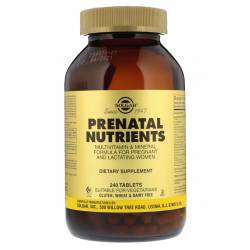 Мультивитамины для Беременных, Prenatal Nutrients, Solgar, 240 таблеток / SOL02273