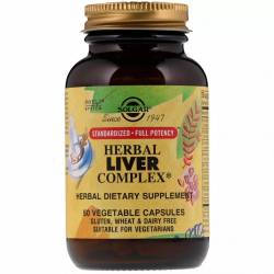Растительный Комплекс Поддержка Печени, Herbal Liver Complex, Solgar, 50 гелевых капсул / SOL04172