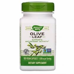 Оливковые Листья, Olive Leaves, Nature's Way, 1500 мг, 100 Капсул / NWY14521