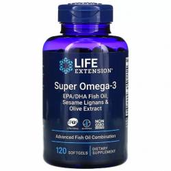 Супер Омега-3, Omega Foundations, Super Omega-3, Life Extension, 120 Желатинових Капсул / LEX19821