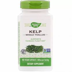 Ламинария, Kelp, Nature's Way, 600 мг, 180 капсул / NWY14508