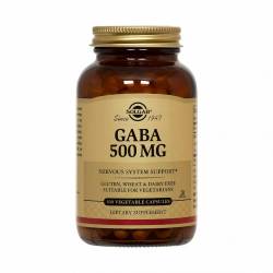 GABA (Гамма-Аминомасляная Кислота), GABA, Solgar, 500 мг, 100 вегетарианских капсул / SOL01211