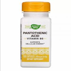 Пантотеновая кислота, Pantothenic Acid, Nature's Way, 250 мг, 100 капсул / NWY40491
