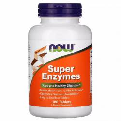 Супер Энзимы / Super Enzymes 180 Tabs Now Foods USA / NF2962