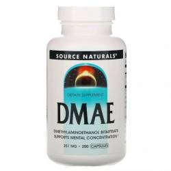 DMAE (диметиламиноэтанол) 351мг, Source Naturals, 200 капсул / SN1583