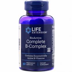 Комплекс Витаминов Группы В, BioActive Complete B-Complex, Life Extension, 60 вегетарианских капсул / LEX19456