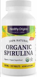 Органическая Спирулина, Organic Spirulina, Healthy Origins, 500 мг, 720 таблеток / HO88239.38479