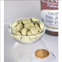 Комплекс для похудения - лецитин, ламинария, Б-6, люцерна и яблочный уксус, 240 таблеток / SWD-04019