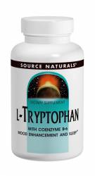 Триптофан з Коэнзимом Витамина В6, 500 мг, Source Naturals, 60 таблеток / SN1987