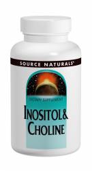 Инозитол (В8) & Холин (В4), 800 мг, Source Naturals, 100 таблеток / SN0492