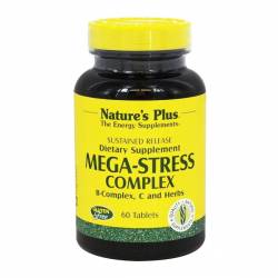 Комплекс для Борьбы со Стрессом и Поддержания Энергии, Mega-Stress, Natures Plus, 60 таблеток / NTP1260