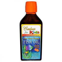 Рыбий Жир для Детей со Вкусом Апельсина, The Very Finest Fish Oil for Kids, Carlson, 200 мл / CL1653