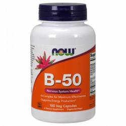 B-Комплекс 50, Now Foods, 100 гелевых капсул  / NF0420