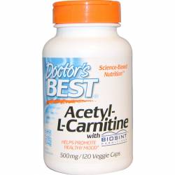 Ацетил L-Карнитин 500мг, Biosint, Doctor's Best, 120 гелевых капсул / DRB00152