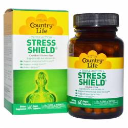 Антистрессовый Энергетический Комплекс, Stress Shield, Country Life, 60 гелевых капсул