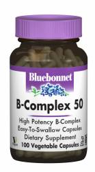 В-Комплекс 50, Bluebonnet Nutrition, 100 гелевых капсул / BLB0412