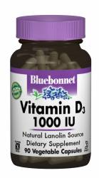 Витамин D3 1000IU, Bluebonnet Nutrition, 90 гелевых капсул / BLB0311