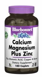 Кальций Магний + Цинк, Bluebonnet Nutrition, 180 капсул / BLB0699
