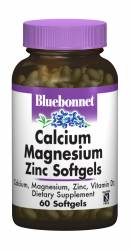 Кальций Магний + Цинк, Bluebonnet Nutrition, 60 желатиновых капсул / BLB0700