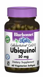 Убихинол 50мг, Cellular Active, Bluebonnet Nutrition, 60 желатиновых капсул / BLB0791