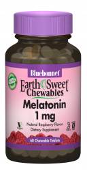 Мелатонин 1мг, Вкус Малины, Earth Sweet Chewables, Bluebonnet Nutrition, 60 жевательных таблеток / BLB0990