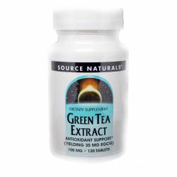 Экстаракт Листьев Зеленого Чая 100мг, Source Naturals, 120 таблеток