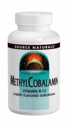 Метилкобаламин (В12) 5мг, Вкус Вишни, Source Naturals, 60 таблеток для рассасывания / SN1329