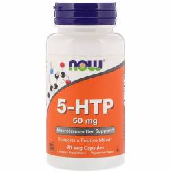 5-HTP (Гідрокситриптофан) 50 мг, Now Foods, 90 вегетарианских капсул