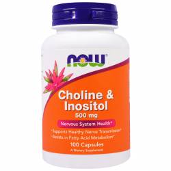 Холин (В4) и Инозитол (В8), Choline & Inositol, 250/250 мг, 100 вегетарианских капсул / NF0470.26224