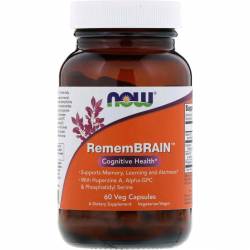 Поддержка Мозга, RememBrain, Now Foods, 60 капсул / NF3414