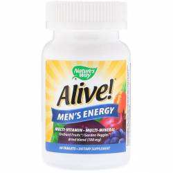 Мультивитамины для мужчин, Nature's Way, Alive!, Men's Energy Multivitamin-Multimineral, 50 таблеток / NWY60194