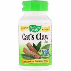 Кошачий коготь, Cat's Claw Bark, Nature's Way, 485 мг, 100 капсул / NWY11450