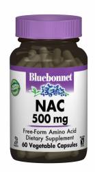 NAC (N-Ацетил-L-Цистеин) 500мг, Bluebonnet Nutrition, 60 гелевых капсул / BLB0064