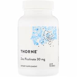 Цинк Пиколинат, Thorne Research, Zinc Picolinate, 30 mg , 180 капсул / THR22102