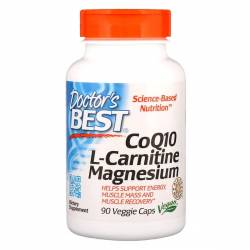 Коэнзим Q10, L-Карнитин и Магний, CoQ10 L-Carnitine Magnesium, Doctor's Best, 90 капсул / DRB00477