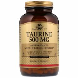 Таурин, Taurine, Solgar, 500 мг, 250 вегетарианских капсул / SOL02702