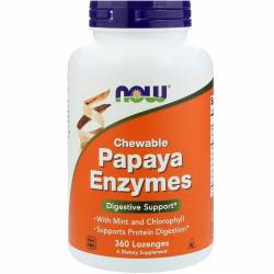 Пищеварительные Ферменты Папаи, Papaya Enzymes, Now Foods, 360 леденцов / NF2972.30573