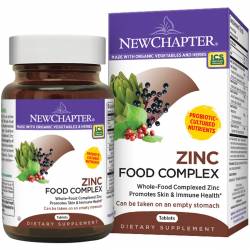 Натуральный пищевой комплекс с цинком, Zinc Food Complex, New Chapter, 60 таблеток / NC0645
