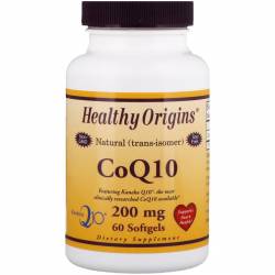 Коэнзим Q10, Kaneka (COQ10), Healthy Origins, 200 мг, 60 желатиновых капсул