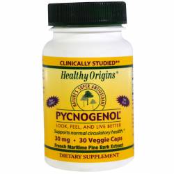 Пикногенол, Pycnogenol, Healthy Origins, 30 мг, 30 капсул