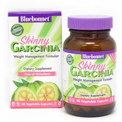 Гарциния, Формула управления Весом, Bluebonnet Nutrition, Skinny Garcinia, 60 вегетарианских капсул / BLB1102